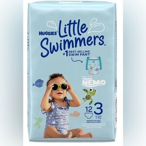 Huggies Little Swimmers Disposable Swim Diapers, Swimpants, Size 3 Small
